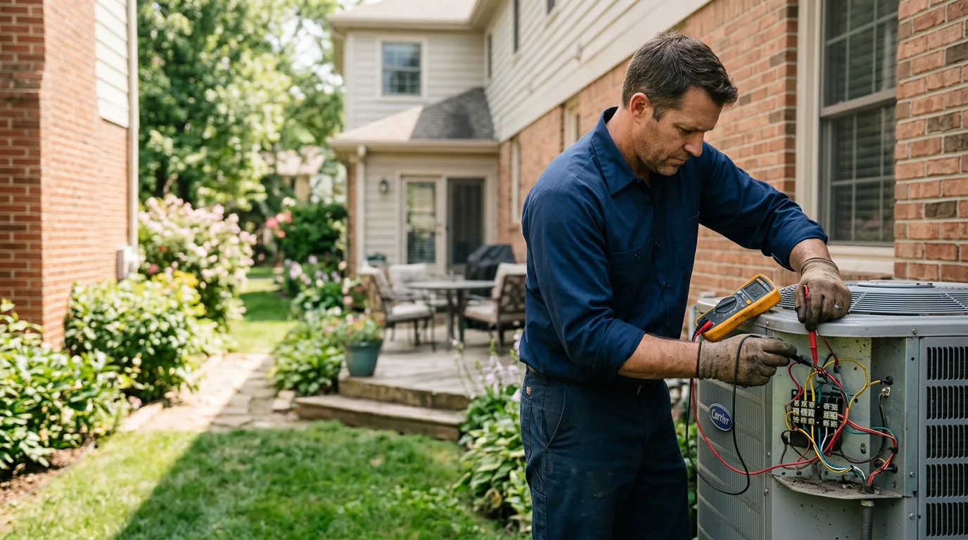 HVAC technician working near Erie, PA